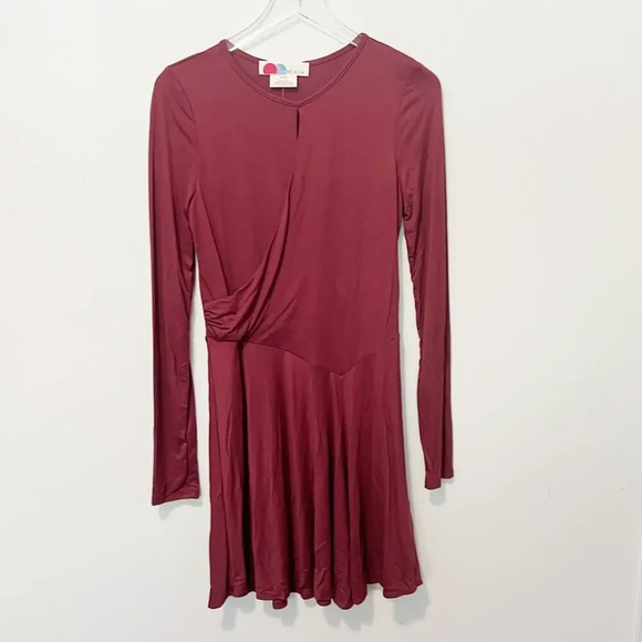 FREE‎ PEOPLE FP BEACH Vance Mini Dress in Bordeaux size Medium NWT - Picture 4 of 7